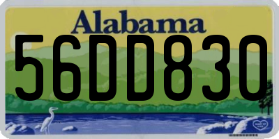 AL license plate 56DD830