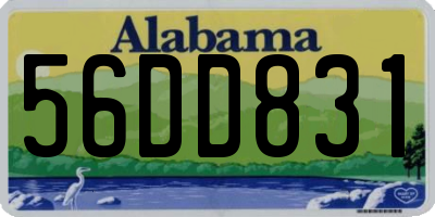 AL license plate 56DD831