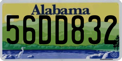 AL license plate 56DD832