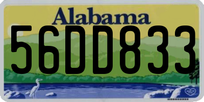 AL license plate 56DD833