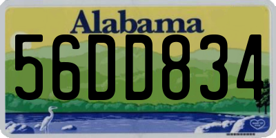 AL license plate 56DD834