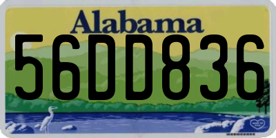 AL license plate 56DD836