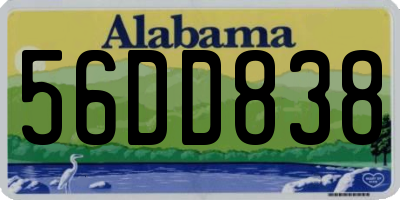 AL license plate 56DD838