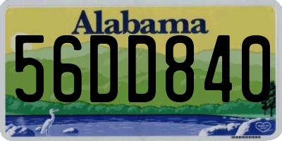 AL license plate 56DD840