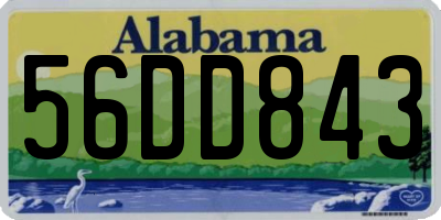 AL license plate 56DD843