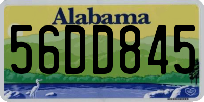 AL license plate 56DD845