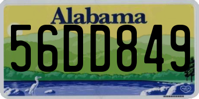 AL license plate 56DD849