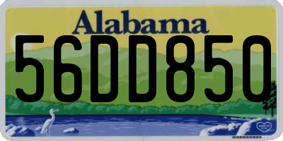 AL license plate 56DD850