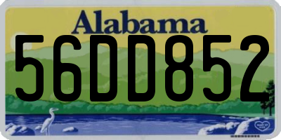 AL license plate 56DD852