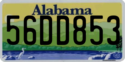 AL license plate 56DD853
