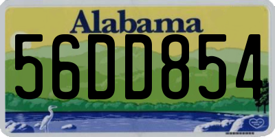 AL license plate 56DD854