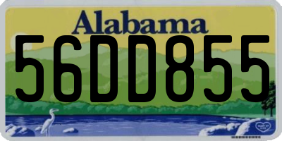AL license plate 56DD855