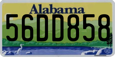 AL license plate 56DD858