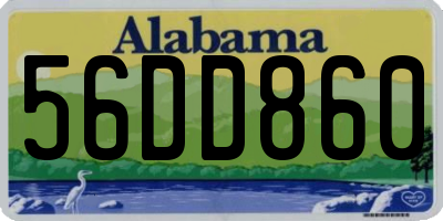 AL license plate 56DD860