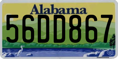 AL license plate 56DD867