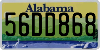 AL license plate 56DD868