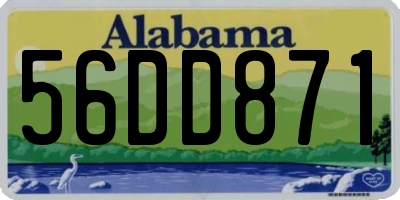AL license plate 56DD871