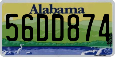 AL license plate 56DD874