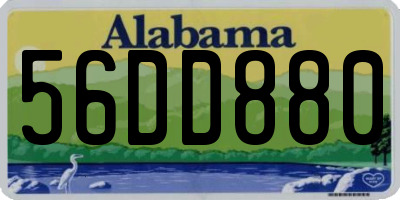 AL license plate 56DD880