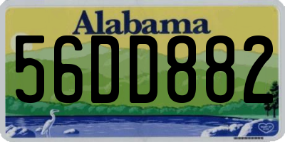 AL license plate 56DD882