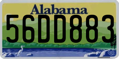 AL license plate 56DD883