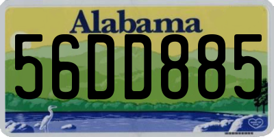 AL license plate 56DD885