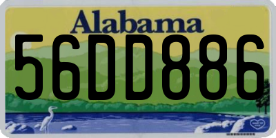 AL license plate 56DD886