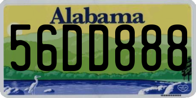 AL license plate 56DD888