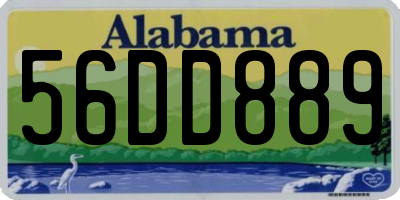 AL license plate 56DD889