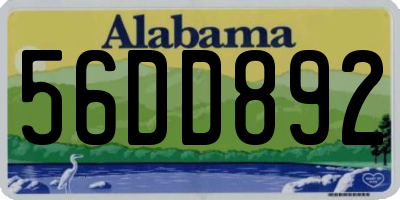 AL license plate 56DD892