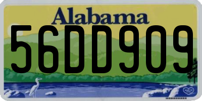 AL license plate 56DD909