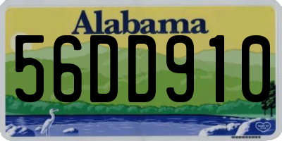 AL license plate 56DD910