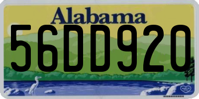 AL license plate 56DD920