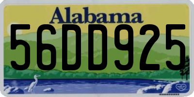 AL license plate 56DD925