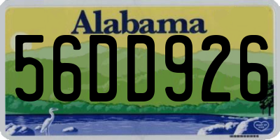 AL license plate 56DD926