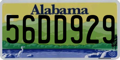 AL license plate 56DD929