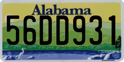 AL license plate 56DD931