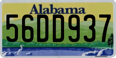 AL license plate 56DD937