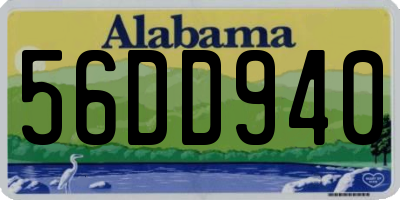 AL license plate 56DD940