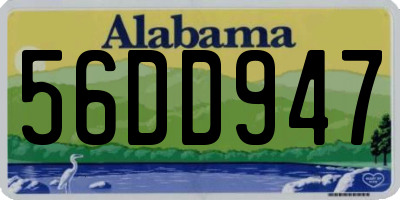 AL license plate 56DD947
