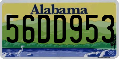 AL license plate 56DD953