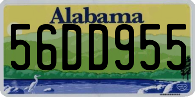AL license plate 56DD955