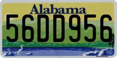 AL license plate 56DD956