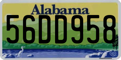 AL license plate 56DD958