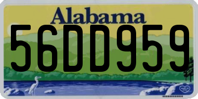AL license plate 56DD959
