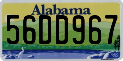 AL license plate 56DD967