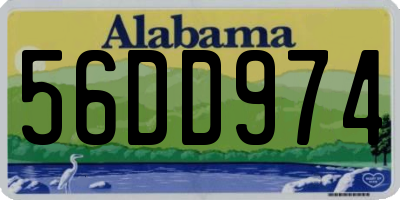 AL license plate 56DD974