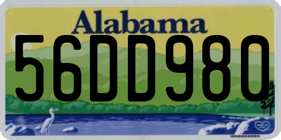 AL license plate 56DD980