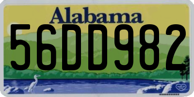 AL license plate 56DD982