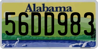 AL license plate 56DD983